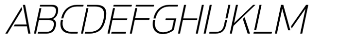Potel Stencil Extra Light Italic Font UPPERCASE