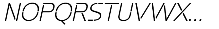 Potel Stencil Extra Light Italic Font UPPERCASE