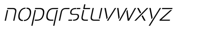 Potel Stencil Extra Light Italic Font LOWERCASE