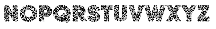 Poxy Circle Font UPPERCASE