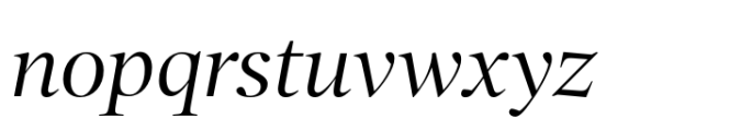 Poynter Old Style Display Italic Font LOWERCASE