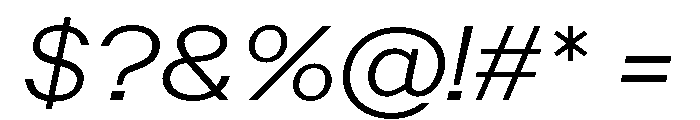PoWAlara LightItalic Font OTHER CHARS