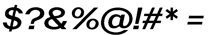 PoWAlara MediumItalic Font OTHER CHARS