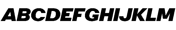 PoWAlaraVF BlackItalic Instance Font UPPERCASE