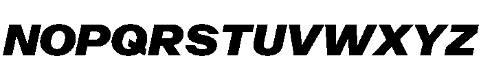 PoWAlaraVF BlackItalic Instance Font UPPERCASE