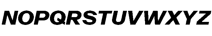 PoWAlaraVF ExtraBoldItalic Instance Font UPPERCASE