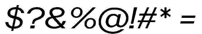 PoWAlaraVF Italic Instance Font OTHER CHARS