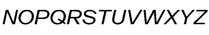 PoWAlaraVF Italic Instance Font UPPERCASE