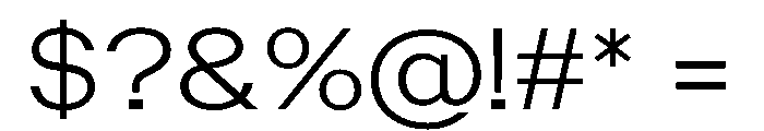 PoWAlaraVF Light Instance Font OTHER CHARS