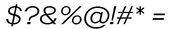 PoWAlaraVF LightItalic Instance Font OTHER CHARS