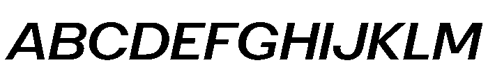 PoWAlaraVF MediumItalic Instance Font UPPERCASE