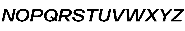 PoWAlaraVF MediumItalic Instance Font UPPERCASE