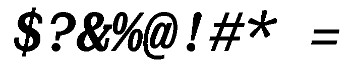 PoWCovenantMono BdIt Font OTHER CHARS
