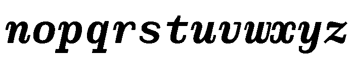 PoWCovenantMono BdIt Font LOWERCASE