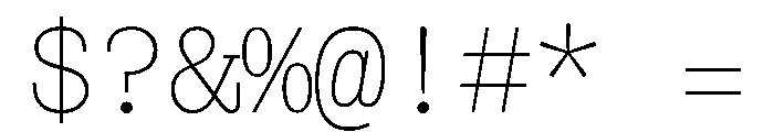 PoWCovenantMono ExtraLight Instance Font OTHER CHARS