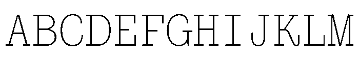 PoWCovenantMono ExtraLight Instance Font UPPERCASE