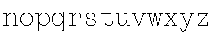 PoWCovenantMono ExtraLight Instance Font LOWERCASE