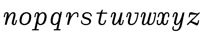 PoWCovenantMono It Font LOWERCASE
