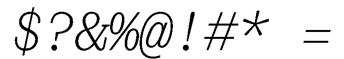 PoWCovenantMono LtIt Font OTHER CHARS