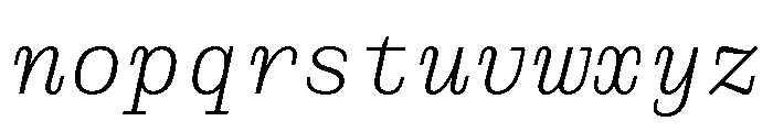 PoWCovenantMono LtIt Font LOWERCASE