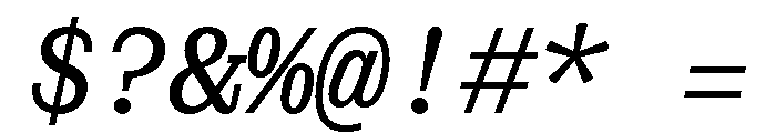PoWCovenantMono MdIt Font OTHER CHARS
