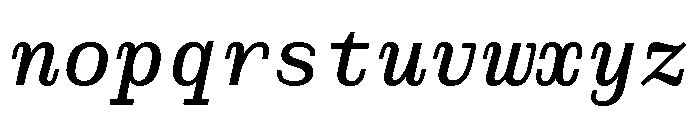 PoWCovenantMono MdIt Font LOWERCASE