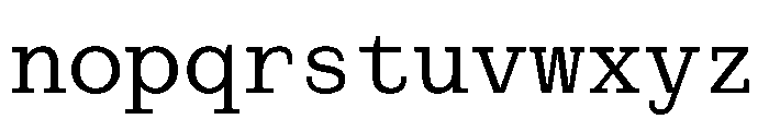 PoWCovenantMono Regular Instance Font LOWERCASE