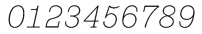 PoWCovenantMono XLtIt Font OTHER CHARS