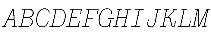 PoWCovenantMono XLtIt Font UPPERCASE