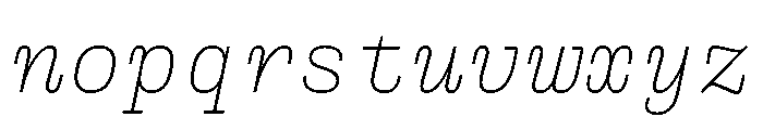 PoWCovenantMono XLtIt Font LOWERCASE