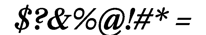 PoWGarnier BoldItalic Font OTHER CHARS