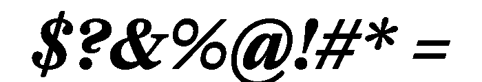 PoWGarnier ExtraBoldItalic Font OTHER CHARS