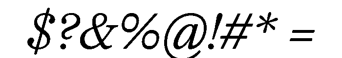 PoWGarnier Italic Font OTHER CHARS