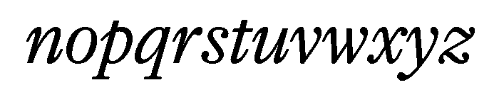 PoWGarnier Italic Font LOWERCASE