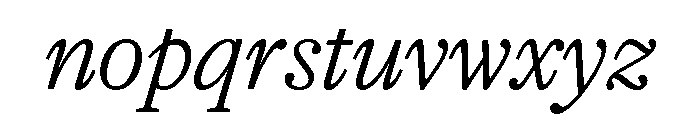 PoWGarnier LightItalic Font LOWERCASE