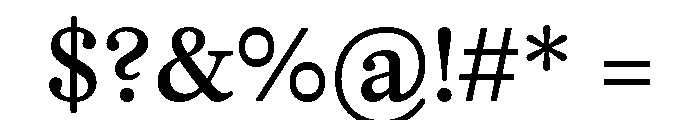 PoWGarnier Medium Font OTHER CHARS