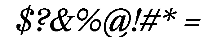 PoWGarnier MediumItalic Font OTHER CHARS