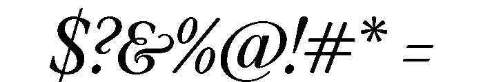 PoWSavon Italic Font OTHER CHARS