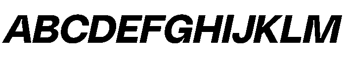 PolySans BulkyItalic Instance Font UPPERCASE