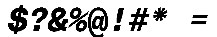 PolySans BulkyMonoItalic Instance Font OTHER CHARS