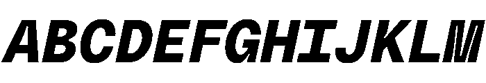 PolySans BulkyMonoItalic Instance Font UPPERCASE