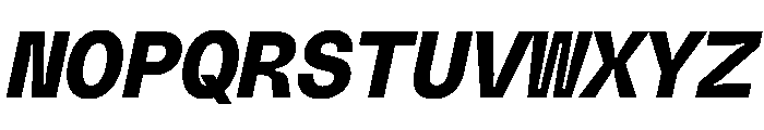 PolySans BulkyMonoItalic Instance Font UPPERCASE