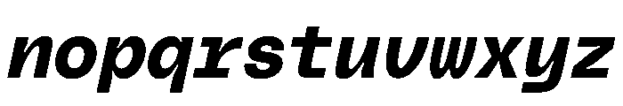 PolySans BulkyMonoItalic Instance Font LOWERCASE