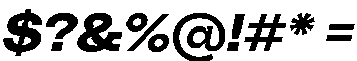 PolySans BulkyWideItalic Instance Font OTHER CHARS
