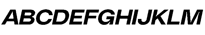 PolySans InkyWideItalic Instance Font UPPERCASE
