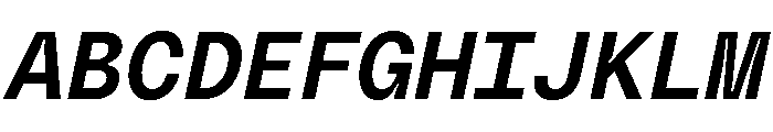 PolySans MedianMonoItalic Instance Font UPPERCASE