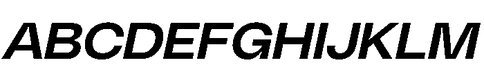 PolySans MedianWideItalic Instance Font UPPERCASE