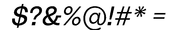 PolySans NeutralItalic Instance Font OTHER CHARS