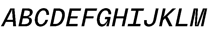 PolySans NeutralMonoItalic Instance Font UPPERCASE