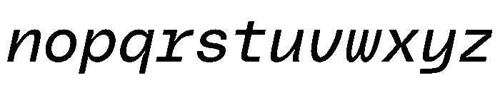 PolySans NeutralMonoItalic Instance Font LOWERCASE